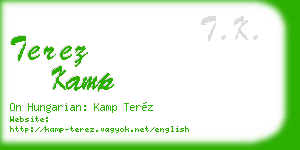 terez kamp business card